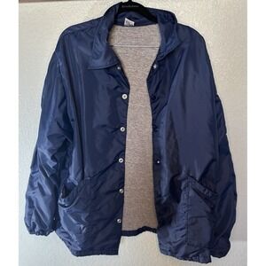 Vintage Russell Athletic Jacket Mens L Coaches Windbreaker Nylon 80s